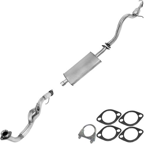 Northeastern Exhaust | Stainless Steel Flex Y-Pipe, Muffler and Tail Pipe Exhaust System Kit Compatible for Mercury Mariner 2005-2007 3.0L | Free Gaskets and Clamp Included in Saudi Arabia