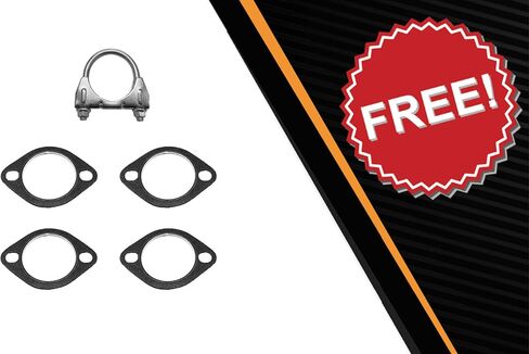 Northeastern Exhaust | Stainless Steel Flex Y-Pipe, Muffler and Tail Pipe Exhaust System Kit Compatible for Mercury Mariner 2005-2007 3.0L | Free Gaskets and Clamp Included in Saudi Arabia