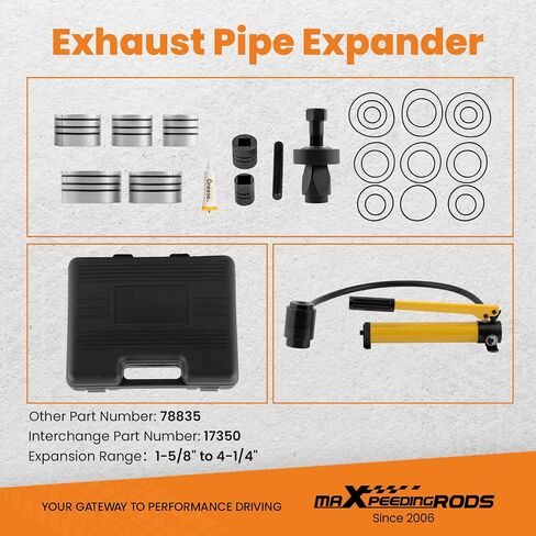 maXpeedingrods Hydraulic Exhaust Pipe Expander 1-5/8" to 4-1/4", Manual Hydraulic Pipe Stretcher Tool Kit, with 10 Ton Hydraulic Pump, Replace# 78835,17350 in Saudi Arabia
