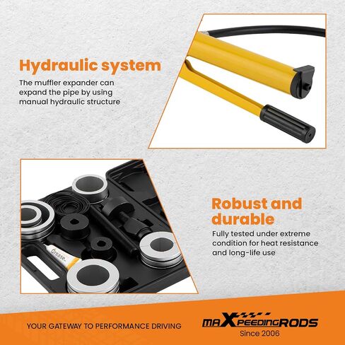maXpeedingrods Hydraulic Exhaust Pipe Expander 1-5/8" to 4-1/4", Manual Hydraulic Pipe Stretcher Tool Kit, with 10 Ton Hydraulic Pump, Replace# 78835,17350 in Saudi Arabia