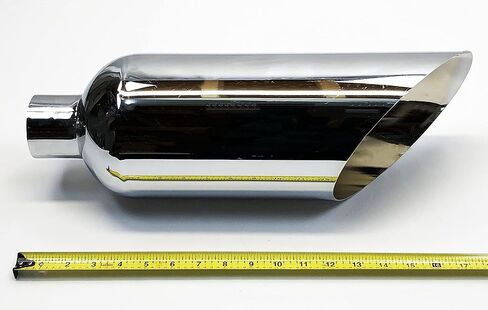 نصيحة العادم 6.00 "مخرج 2.50" مدخل 18.00 "مائل طويل 304 من الفولاذ المقاوم للصدأ من الفولاذ المقاوم للصدأ مطلي بالكروم مطلي بالكروم in Kuwait