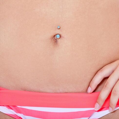 316LVM Surgical Steel Belly Button Ring 14g - خواتم زر الفولاذ المقاوم للصدأ المصنوعة من الفولاذ المقاوم للصدأ للنساء - نساء لطيف مثير البطن البطن البطن السرة. in Kuwait