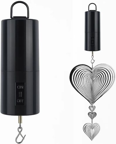 2 عبوة محرك الرياح مغالبة شاشة شاشة المعلقة بطارية تعمل 20 دورة في الدقيقة محرك متعددة المحرك متعددة للرياح دوار ساحة ساحة متنقلة معلقة زخرفة في الهواء الطلق سرعة متوسطة (2 كمبيوتر أسود) in Kuwait