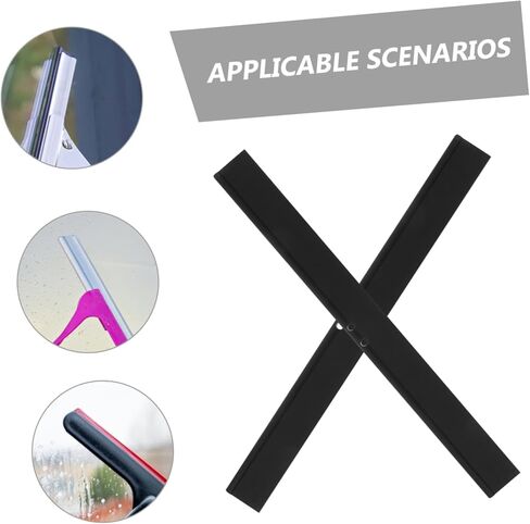 2pieces Silicone Wiper Rubber Strips Replacement for Automotive Manual Windshield Wipers in Kuwait