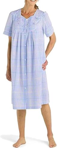 Miss Elaine Women's Seersucker ShortSleeve Short Robe in Kuwait