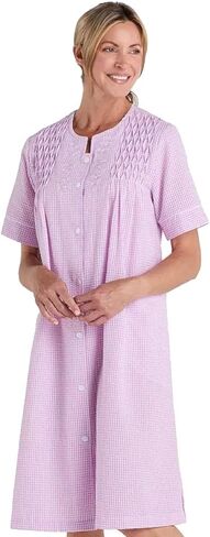 Miss Elaine Women's Seersucker ShortSleeve Short Robe in Kuwait