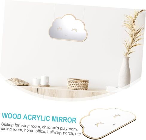 ERINGOGO Crylic Mirror Ornament Cloud Nursery Decor Boys and Girls Acrylic Mirror Living Room Dec in Saudi Arabia