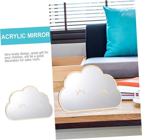 ERINGOGO Crylic Mirror Ornament Cloud Nursery Decor Boys and Girls Acrylic Mirror Living Room Dec in Saudi Arabia