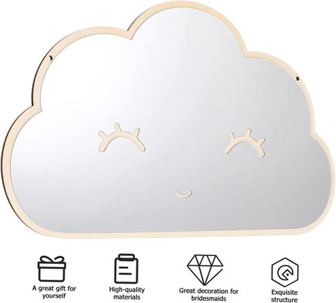 ERINGOGO Crylic Mirror Ornament Cloud Nursery Decor Boys and Girls Acrylic Mirror Living Room Dec in Saudi Arabia