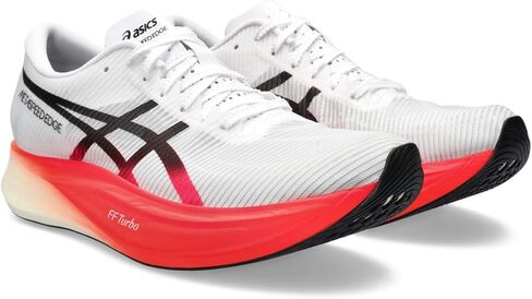 ASICS Unisex METASPEED Edge+ Running Shoes, 9.5, Sky/Hazard Green in Saudi Arabia