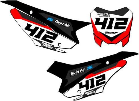 2019-2025 CRF 110 SG63 MX Number Plates SENGE SENGE KIT متوافقة مع هوندا in Kuwait