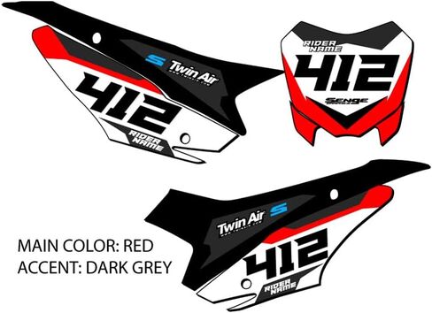2019-2025 CRF 110 SG63 MX Number Plates SENGE SENGE KIT متوافقة مع هوندا in Kuwait