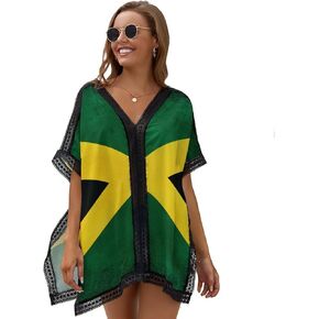 Women's Swimsuit Coverups Bikini Beach Swimwear Cover Up V-neck Bathing Suit Cover Up Top Tunic in Kuwait