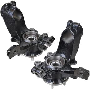 AutoShack Front Steering Knuckle & Wheel Bearing Hub Assembly 5 Lugs with ABS Pair of 2 Driver and Passenger Side Replacement for 2012 2013 2014 2015 2016 2017 2018 Ford Focus 2.0L FWD KN1035007PR in Saudi Arabia