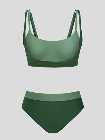 Cupshe Women's Bikini مجموعات سكوب أشرطة قابلة للتعديل in Saudi Arabia