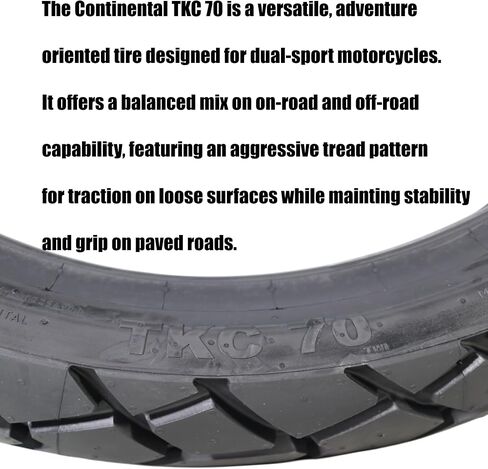 Continental TKC 70 170/60 R17 M/C (72V) TL إطار الدراجات النارية الخلفية-إطار جاهز للمغامرة للاستخدام على الطرق الوعرة على الطرق الوعرة-متينة ، متعددة الاستخدامات ، وعالية الأداء 170/60-17 in Saudi Arabia
