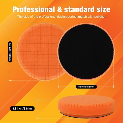 رومون 6 "منصات التلميع التلميع ، 7pcs 6.5 بوصة الوجه الكبير للوحة الدعم 6 بوصة ، وسادات الإسفنج المركب ومجموعة من وسادة التلميع الصوف لمركبة المخزن المؤقت للسيارة ، والتلميع والشمع in Kuwait