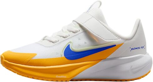 Nike Sonic Fly Little Kids' Running Shoes (FZ0016-100, Summit White/Volt Tint/White/Hyper Royal) in Saudi Arabia