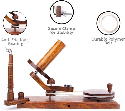 Ayan Handicraft Well Crafted Yarn Swift and Ball Winder Combo - Yarn Cake Winder, Yarn Winder and Swift, Yarn Winder Large Capacity (Rosewood Combo) in Kuwait