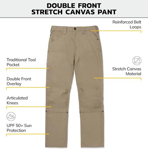 Cat Workwear Men Caterpillar Double Front Stretch Canvas Pant Straight Fit in Saudi Arabia