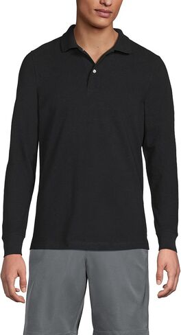 Lands' End School Uniform Young Men's Long Sleeve Mesh Polo Shirt in Kuwait