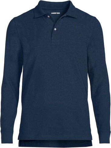 Lands' End School Uniform Young Men's Long Sleeve Mesh Polo Shirt in Kuwait