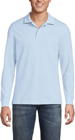 Lands' End School Uniform Young Men's Long Sleeve Mesh Polo Shirt in Kuwait