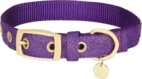 طوق كلب قابل للتعديل بحجر الراين المتلألئ من Blueberry Pet مع مشبك معدني، وردي فرنسي، رقبة 9-12.5 بوصة، للسلالات الصغيرة in Kuwait