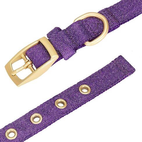 طوق كلب قابل للتعديل بحجر الراين المتلألئ من Blueberry Pet مع مشبك معدني، وردي فرنسي، رقبة 9-12.5 بوصة، للسلالات الصغيرة in Kuwait