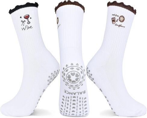 Women's Cute Pilates Socks - Non - Slip Ballet Style, Ideal for Yoga & Fitness in Saudi Arabia