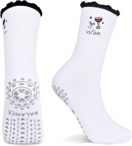Women's Cute Pilates Socks - Non - Slip Ballet Style, Ideal for Yoga & Fitness in Saudi Arabia