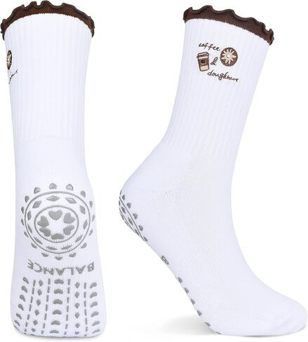 Women's Cute Pilates Socks - Non - Slip Ballet Style, Ideal for Yoga & Fitness in Saudi Arabia