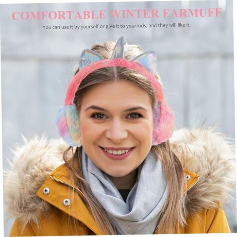 LIFKOME Unicorn Earmuffs Lovely Ear Cover Comfortable Winter Earmuff Winter Supply Girl Ear Protector Children in Saudi Arabia