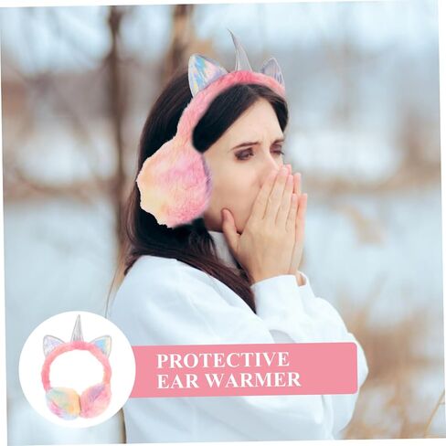 LIFKOME Unicorn Earmuffs Lovely Ear Cover Comfortable Winter Earmuff Winter Supply Girl Ear Protector Children in Saudi Arabia