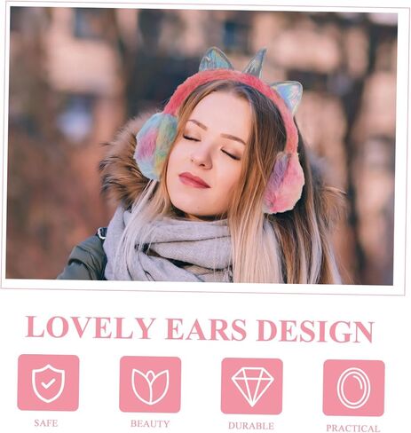 LIFKOME Unicorn Earmuffs Lovely Ear Cover Comfortable Winter Earmuff Winter Supply Girl Ear Protector Children in Saudi Arabia