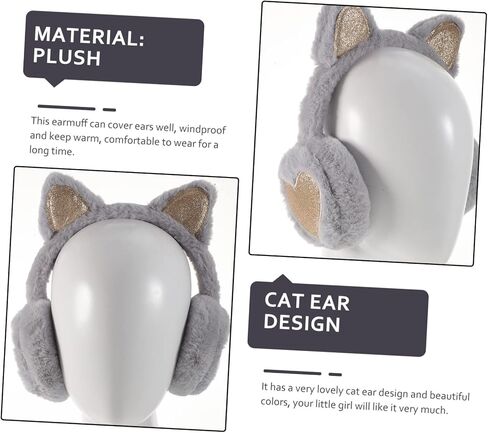 Lifekome Girls Cat Earmuffs Soft Plush Winter Earmuff Outdoor Warmth School Snowball Fun in Saudi Arabia