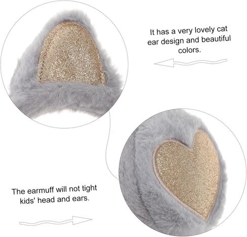 Lifekome Girls Cat Earmuffs Soft Plush Winter Earmuff Outdoor Warmth School Snowball Fun in Saudi Arabia