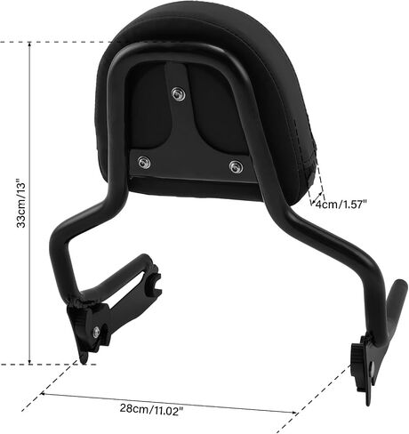 XMT-Moto مسند Backrest Barrest Sissy مناسب لـ BMW R18 2020-2024 ، R18 Classic 2021-2024 ، Black in Saudi Arabia