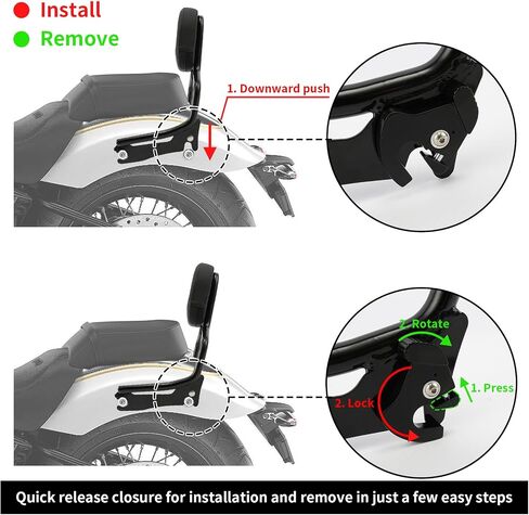XMT-Moto مسند Backrest Barrest Sissy مناسب لـ BMW R18 2020-2024 ، R18 Classic 2021-2024 ، Black in Saudi Arabia