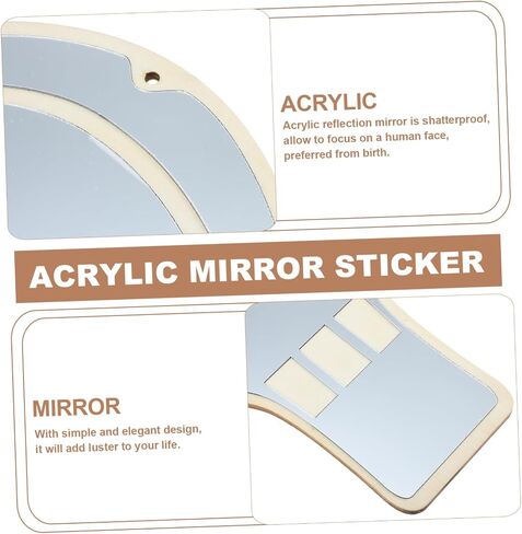 Eringogo Acrylic Rabbit Mirror Decor Decor 12 لطيفًا مرآة زخرفية معلقة للأطفال in Saudi Arabia