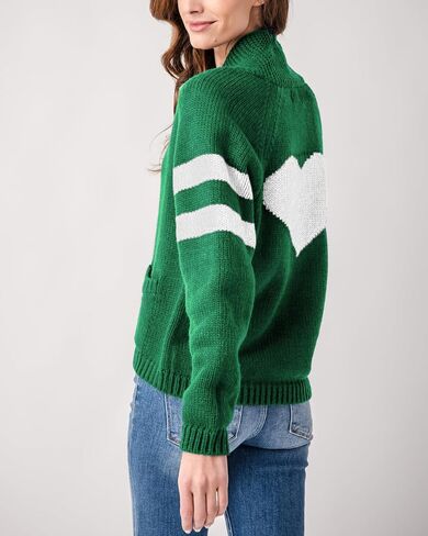 Women's American Flag Cardigan Long Sleeve Open Front Button Down Chunky Knit Varsity Sweater in Saudi Arabia
