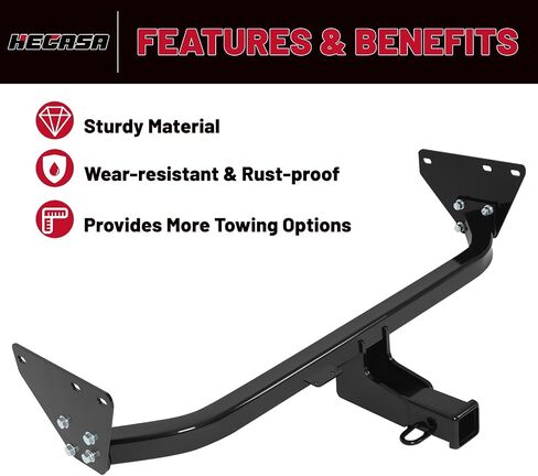 Hecasa Class 3 Trailer Hitch متوافق مع 2022-2023 Mitsubishi Outlander Tower Tow Hitch 2 بوصة المتلقي in Kuwait