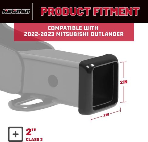 Hecasa Class 3 Trailer Hitch متوافق مع 2022-2023 Mitsubishi Outlander Tower Tow Hitch 2 بوصة المتلقي in Kuwait