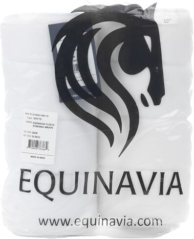 Equinavia No Bows Horse Leg Wraps, Fleece with Foam Padding, Pair in Kuwait