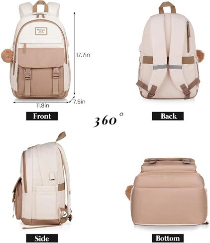 MOMUVO School Backpacks for Teen Girls Women,15.6 Inch Laptop School Book Bag Cute College Backpack Bookbag for Students in Kuwait