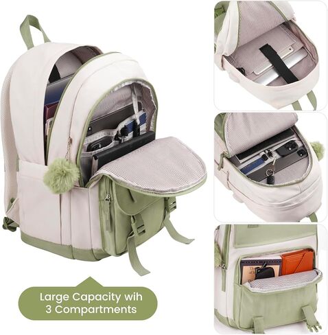 MOMUVO School Backpacks for Teen Girls Women,15.6 Inch Laptop School Book Bag Cute College Backpack Bookbag for Students in Kuwait