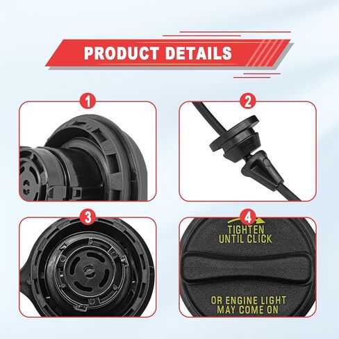 FC975 CAP FULE FILLER CAP متوافق مع Ford Troube ، F-150 ، F250 ، F250 F350 Super Duty ، E-series ، Expedition ، Windstar ، Lincoln Blackwood ، Navigator Push Lock Cap Cap type in Saudi Arabia