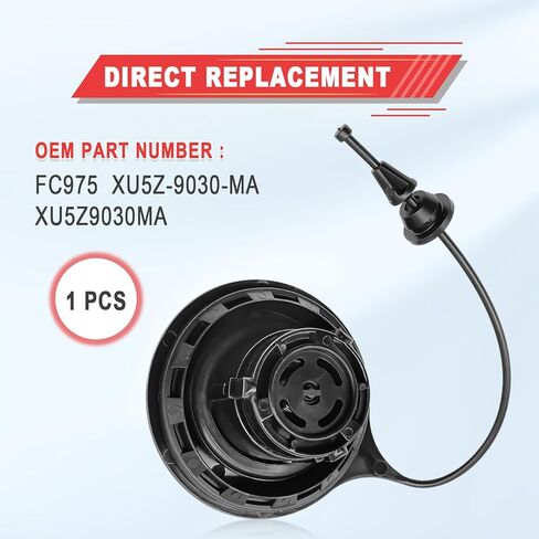 FC975 CAP FULE FILLER CAP متوافق مع Ford Troube ، F-150 ، F250 ، F250 F350 Super Duty ، E-series ، Expedition ، Windstar ، Lincoln Blackwood ، Navigator Push Lock Cap Cap type in Saudi Arabia