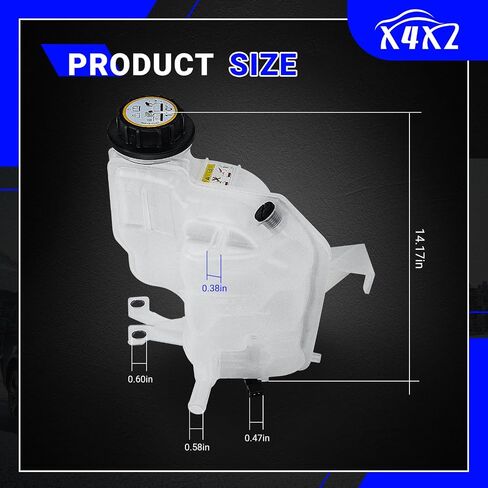 603-759 Coolant Overflow Reservoir Tank with Cap &Sensor For 2005-2009 Land Rover LR3/2010-2016 Land Rover LR4/2006-2013 Range Rover Sport Replaces# PCF500013, PCF500014, PCF500015, PCF500090 in Saudi Arabia