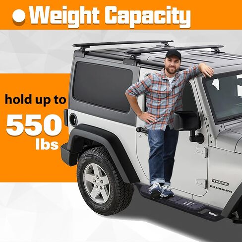 6 Inches OE Style Running Boards, Matte Black Side Steps Compatible with 2007-2018 Jeep Wrangler JK 2 Door in Saudi Arabia